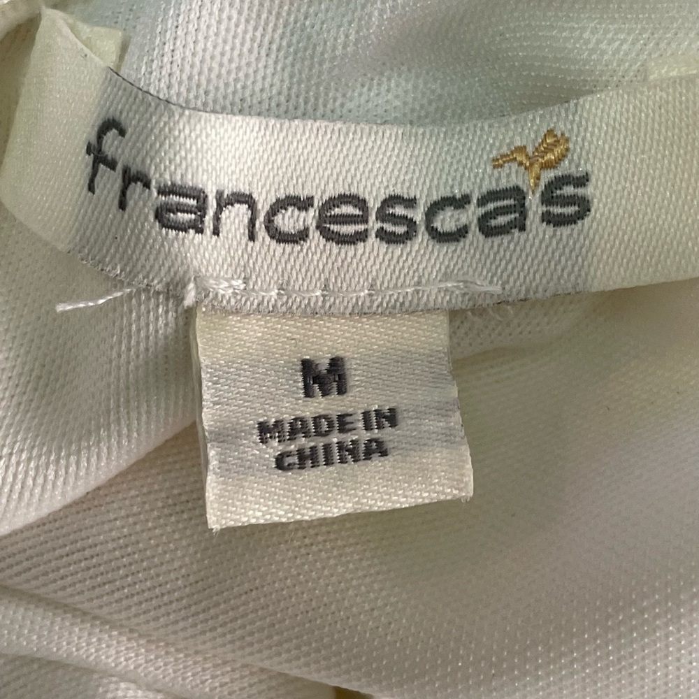 Francesca's Ivory Lace White Mini Dress‎ Size Medium - Picture 10 of 12